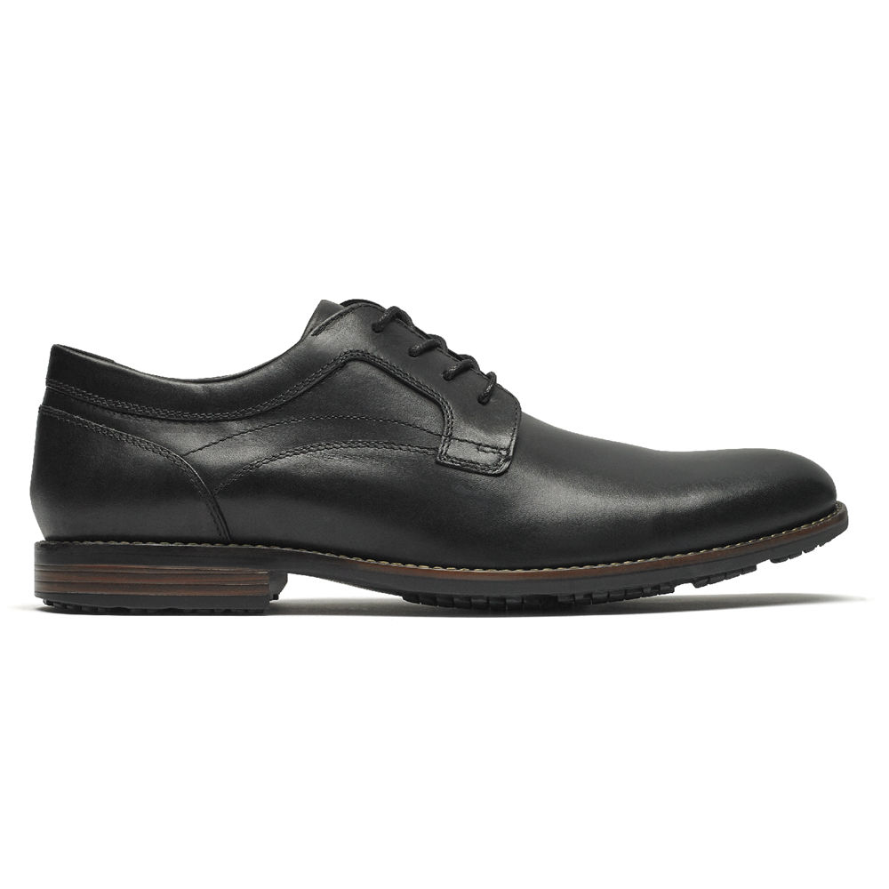 Oxfords Rockport Homem Pretas - Dustyn Plain Toe - 48960IWGJ